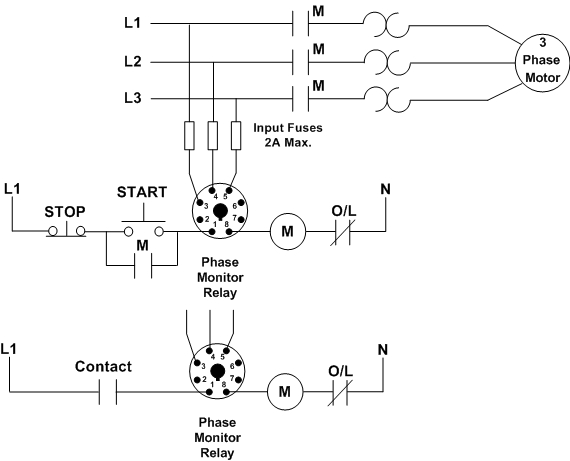 How to Connect a Three-Phase Monitor Relay