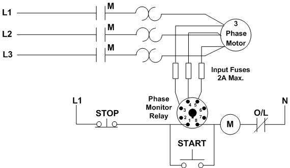 How to Connect a Three-Phase Monitor Relay