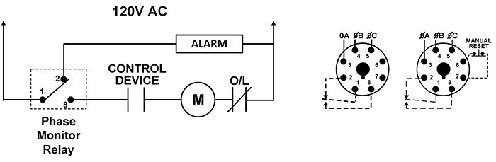 phase monitor relays, macromatic, isolated alarm circuit
